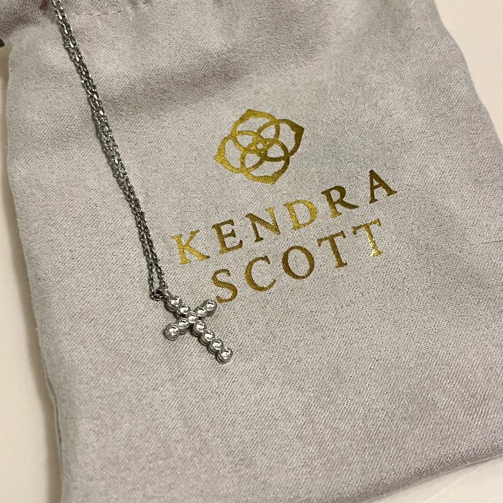 Kendra Scott Silver Cross Pendant Necklace